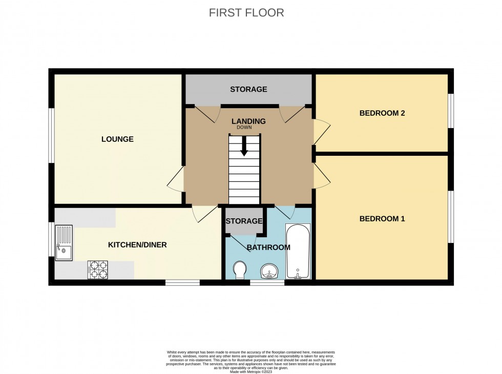 Floorplan for Aireville Terrace, Burley In Wharfedale