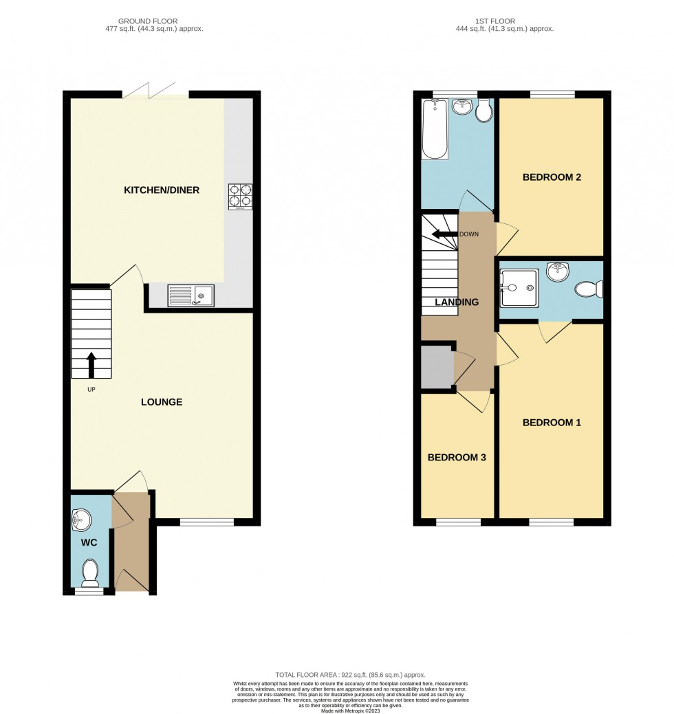 Floorplan for Ings Grove, Guiseley