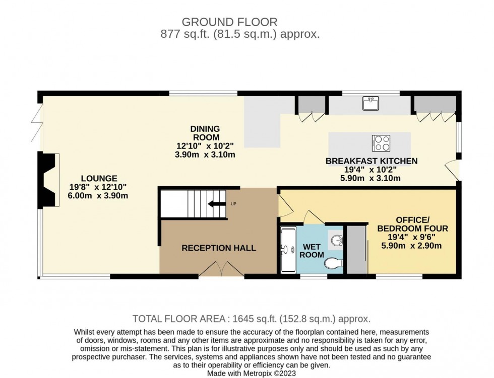 Floorplan for The Old Church Hall, Burghwallis