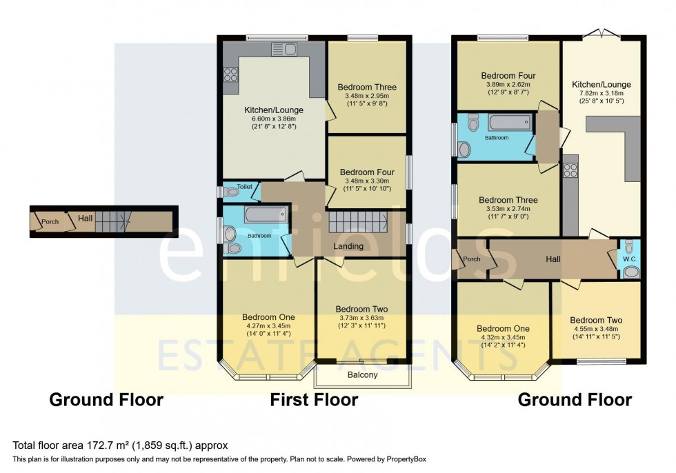 Floorplan for Maxwell Road, Bournemouth