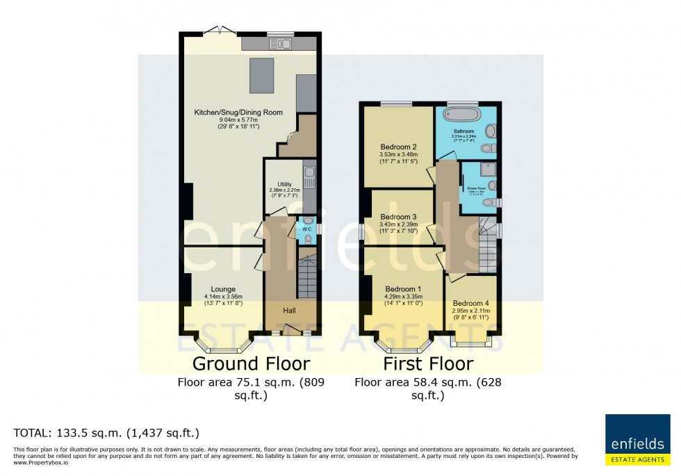 Floorplan for Green Road, Bournemouth