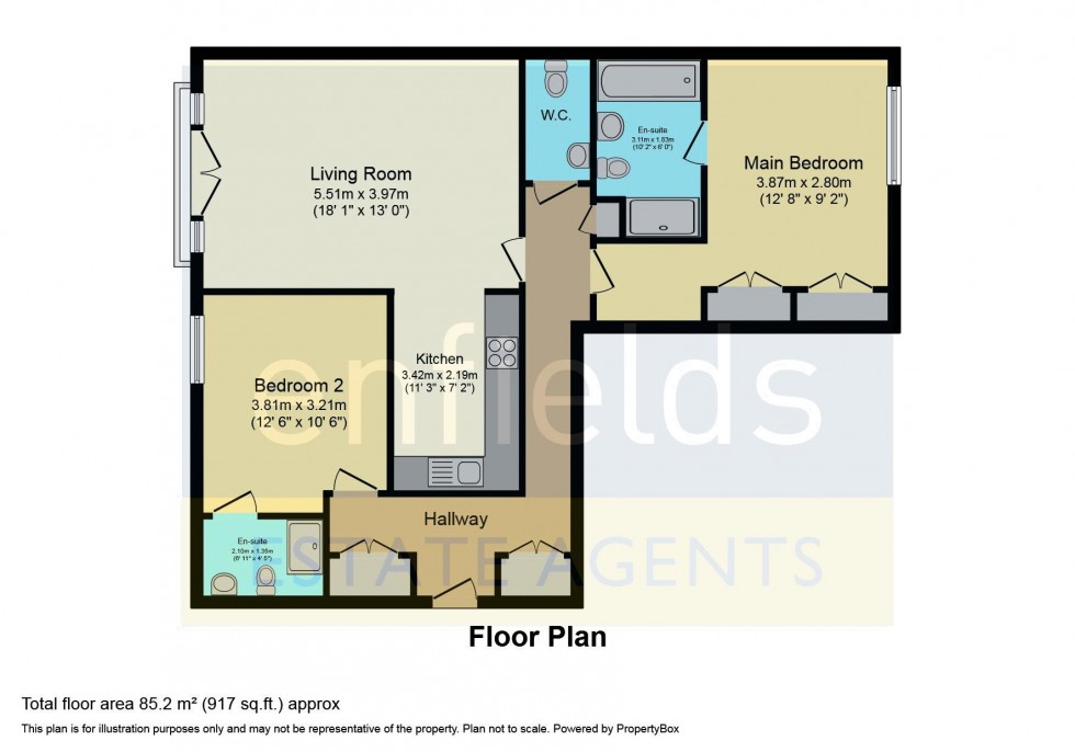 Floorplan for Newfoundland Drive, Poole