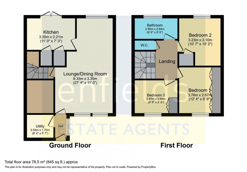 Floorplan for Dunnock Close, Ferndown