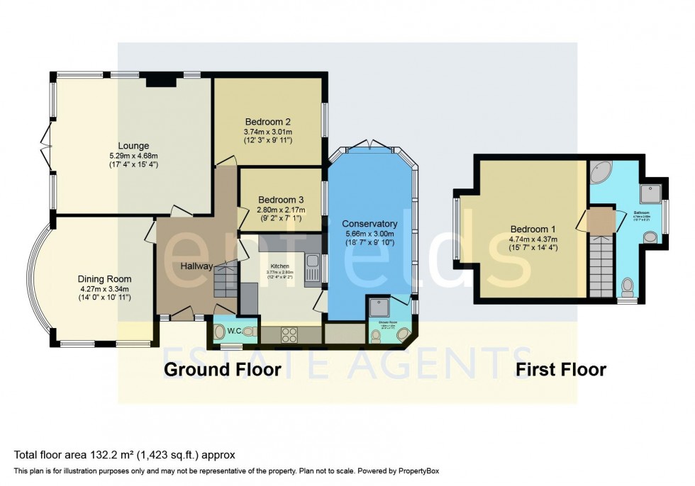 Floorplan for Constitution Hill Road, Poole