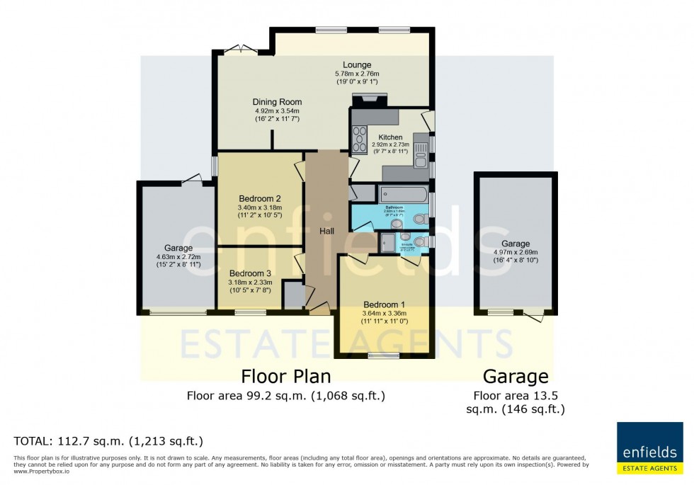 Floorplan for West Way, Broadstone