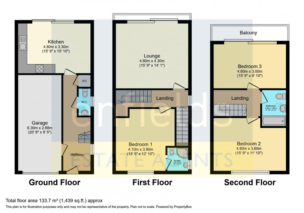 Floorplan for Ledgard Close, Poole