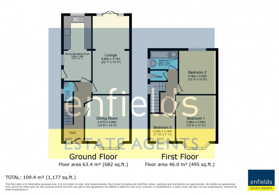 Floorplan for Leybourne Avenue, Bournemouth