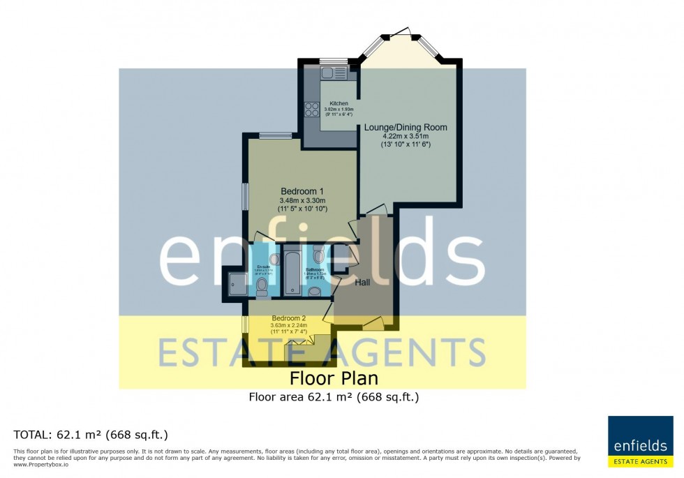 Floorplan for Dean Park Gate, Bournemouth