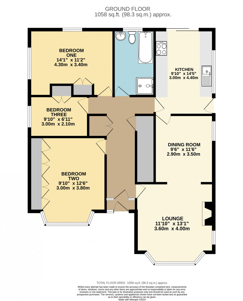 Floorplan for Rutland Avenue, Pontefract