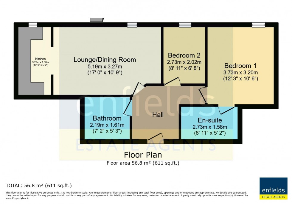 Floorplan for Chine Gate Manor, Bournemouth