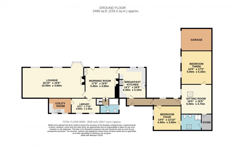 Floorplan for The Farmhouse, 1 Grange Court, Badsworth