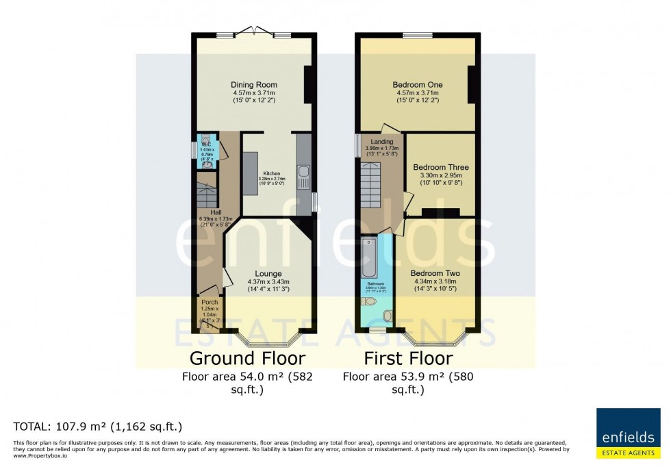 Floorplan for Lyell Road, Parkstone