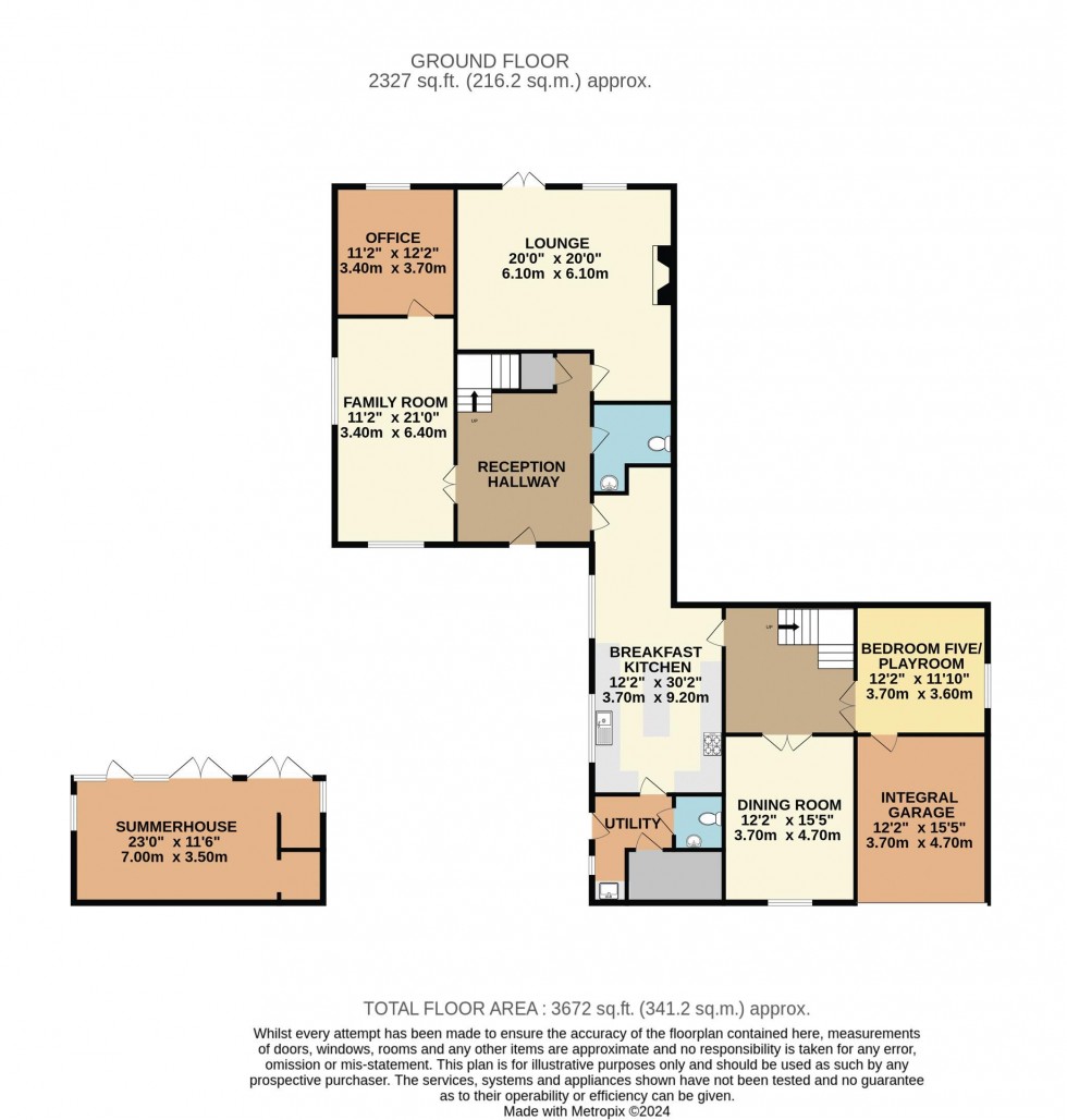 Floorplan for Wentwood Farm, Hardwick Road, East Hardwick