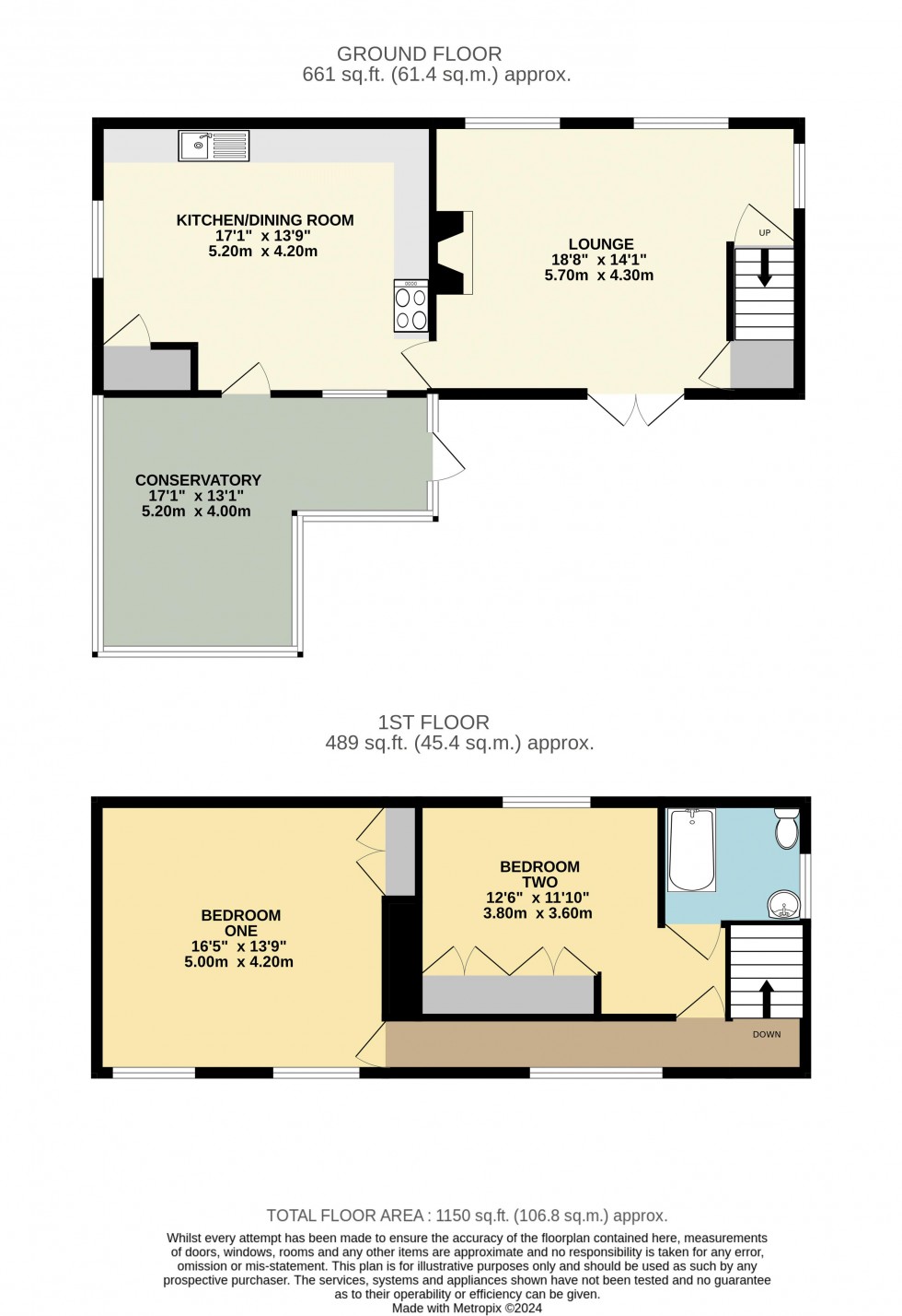 Floorplan for Wesley Place, Featherstone