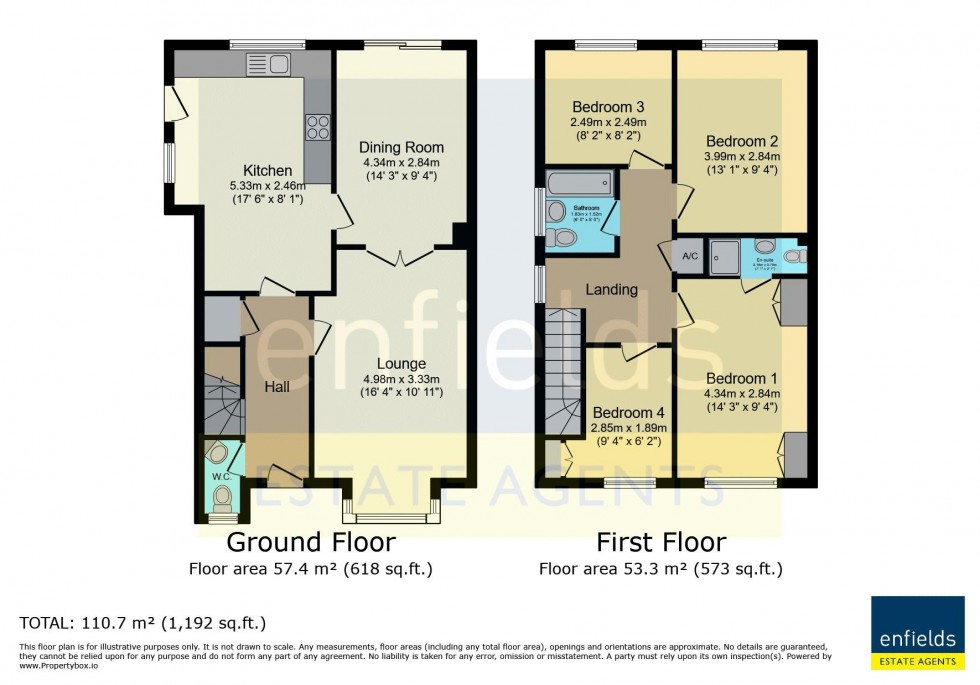 Floorplan for Normanhurst Avenue, Bournemouth