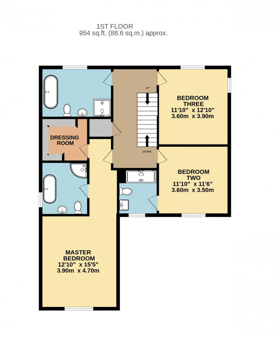 Floorplan for Trinity House, Main Street, Holtby