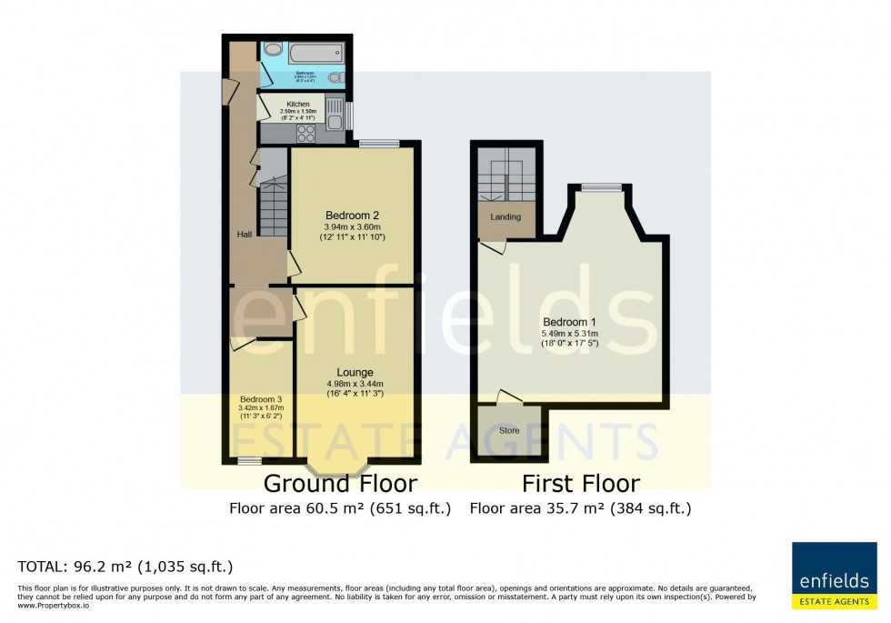 Floorplan for Ashley Road, Poole