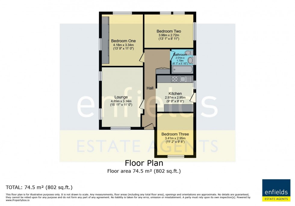 Floorplan for Hull Road, Bearwood