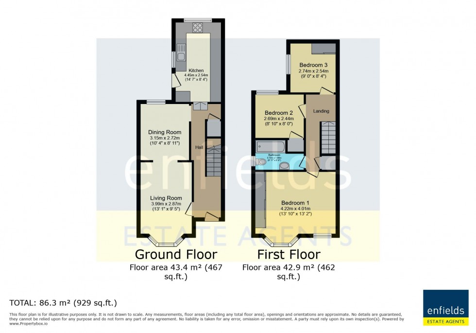 Floorplan for Albert Road, Poole