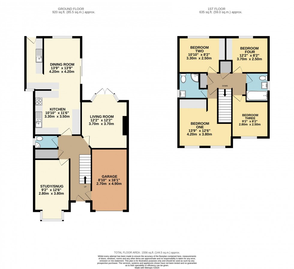 Floorplan for Stretton Close, Ackton, Pontefract