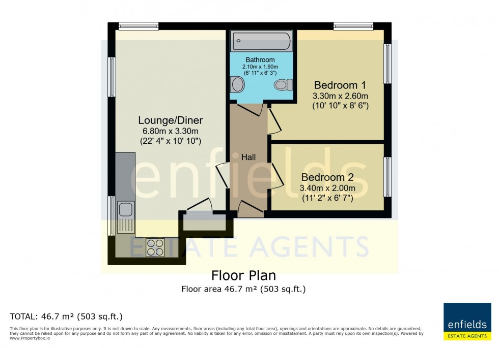 Floorplan for Parkwood Road, Southbourne