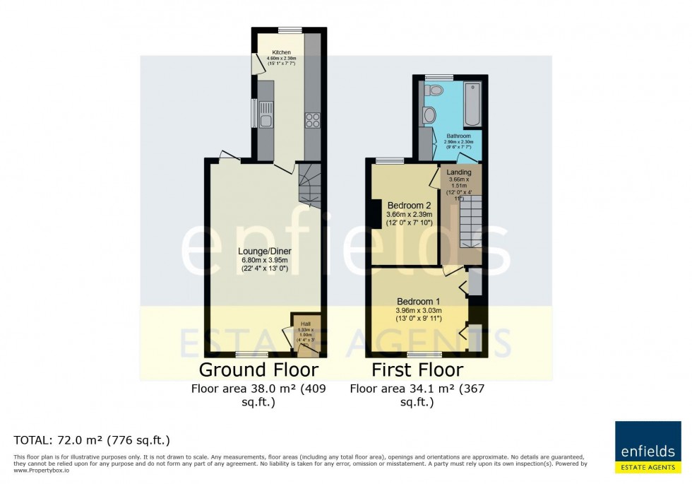 Floorplan for Shapwick Road, Hamworthy