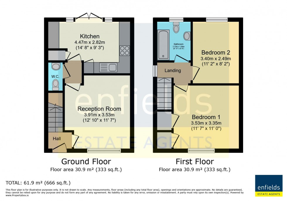 Floorplan for Abraham Drive, Hamworthy