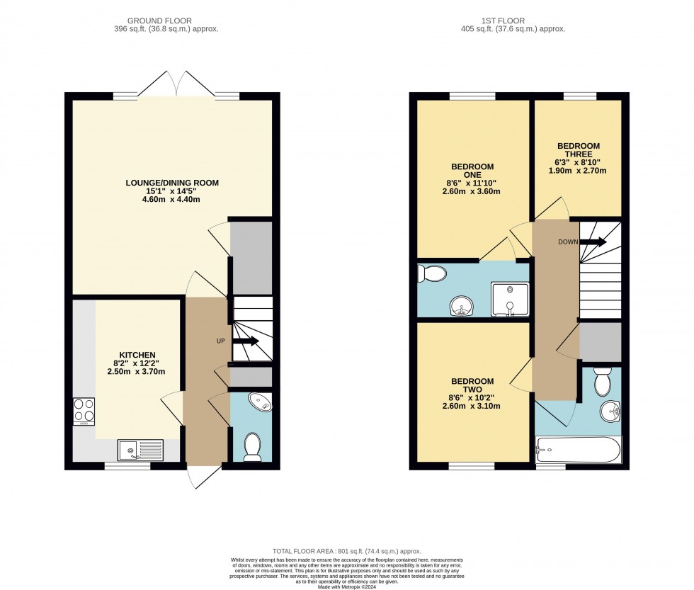 Floorplan for Hartley Way, Pontefract