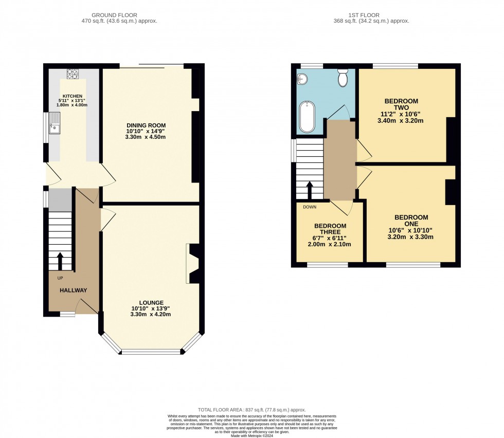 Floorplan for Grove Lea Crescent, Pontefract