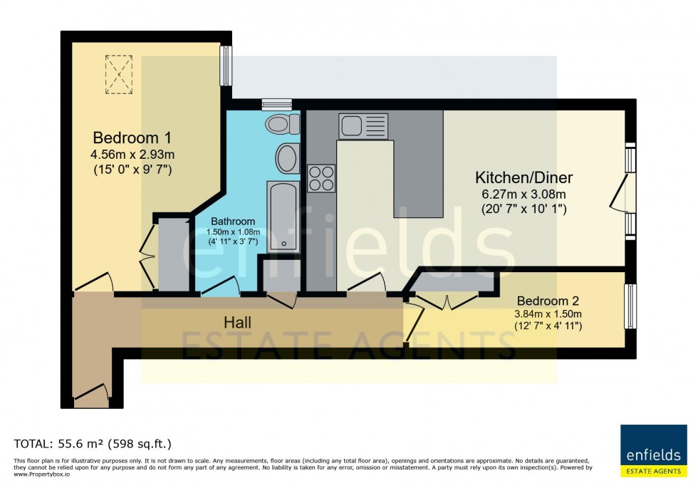 Floorplan for Blandford Road, Upton