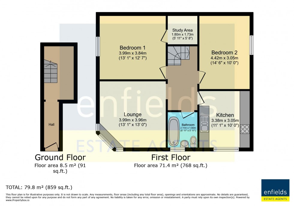 Floorplan for Wimborne Road, Bournemouth