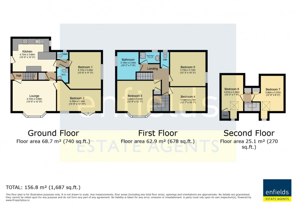 Floorplan for Ripon Road, Bournemouth