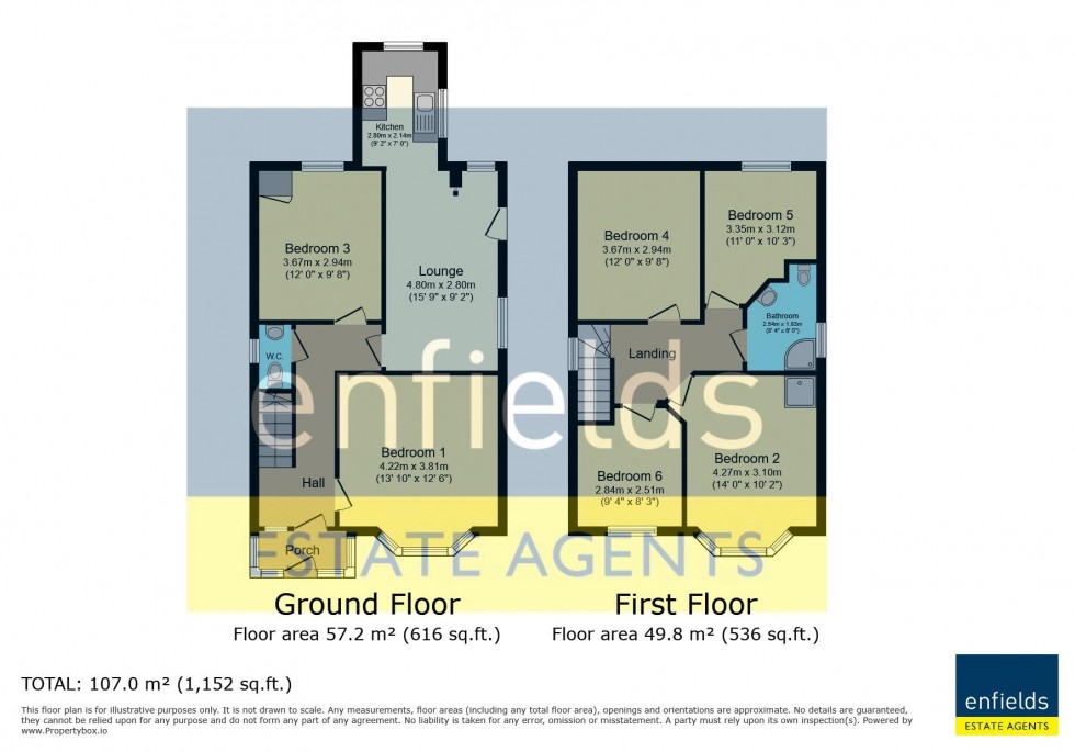 Floorplan for Bingham Road, Bournemouth