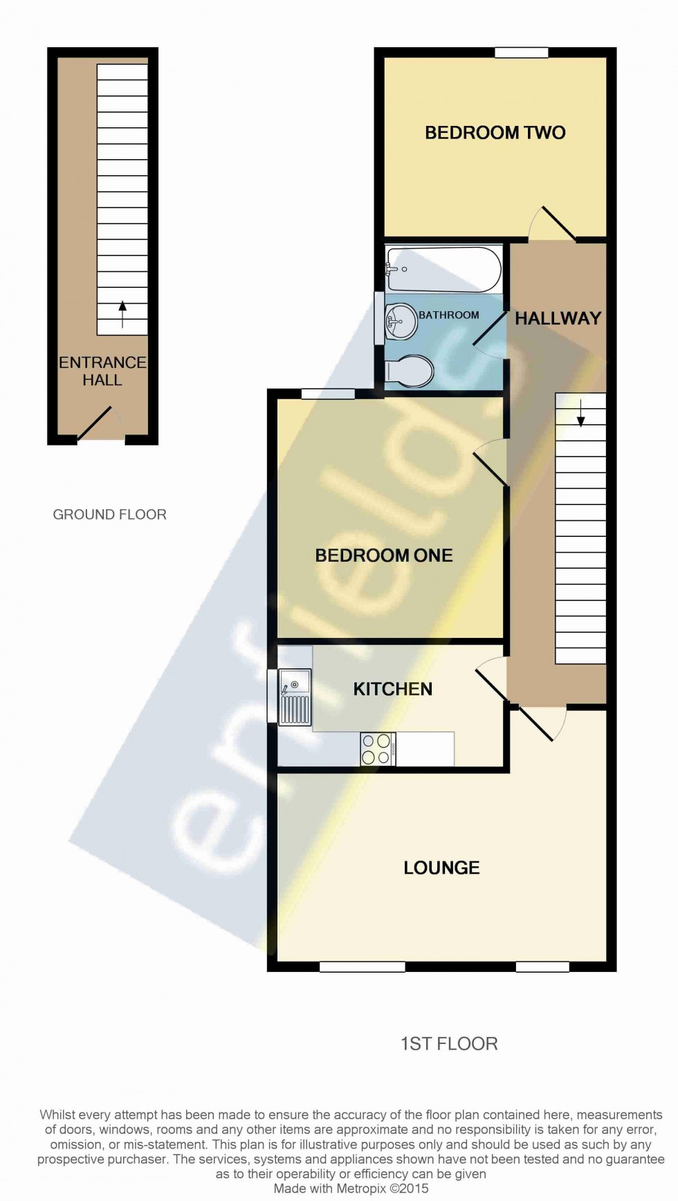 Floorplan for Student Property - Two Double Bedrooms