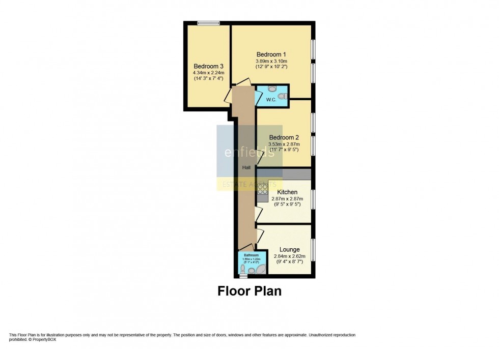 Floorplan for Hawkwood Road, Bournemouth